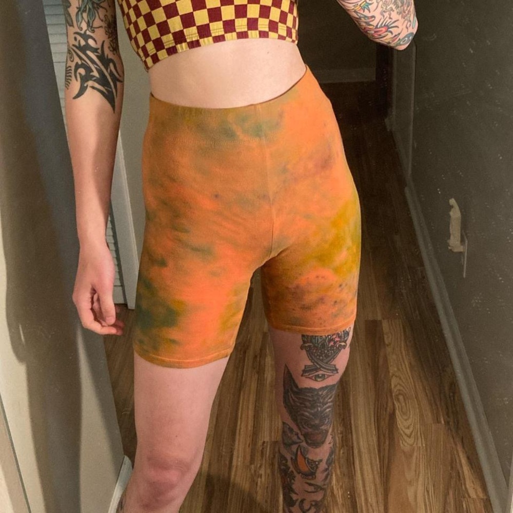 Tye dye bike shorts